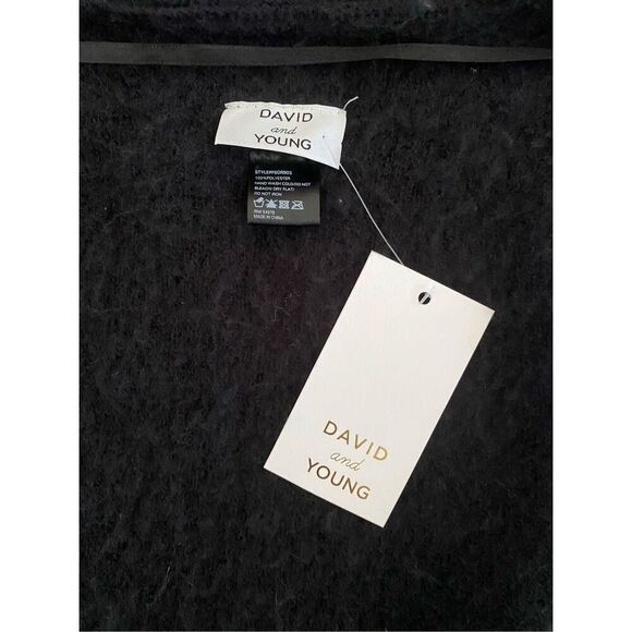 Nwt David And Young Sweater Wrap Built In Scarf Shawl Winter Poncho - Picture 8 of 13